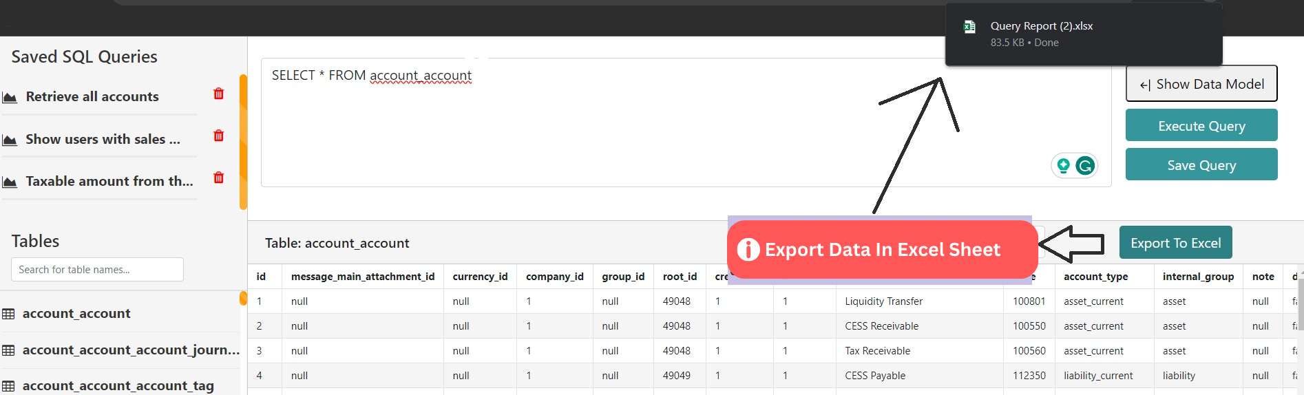 Odoo data model