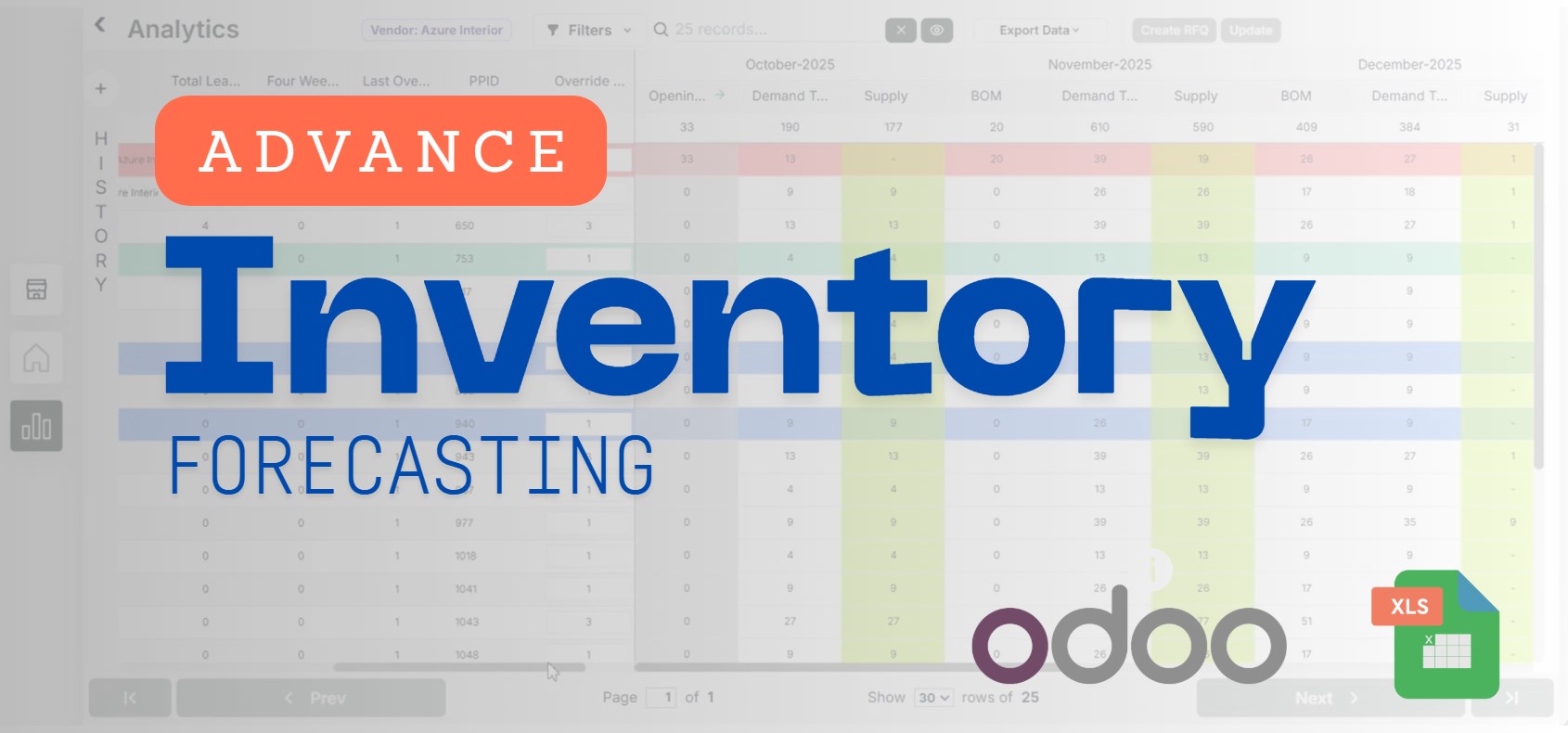 Inventory forecasting odoo react