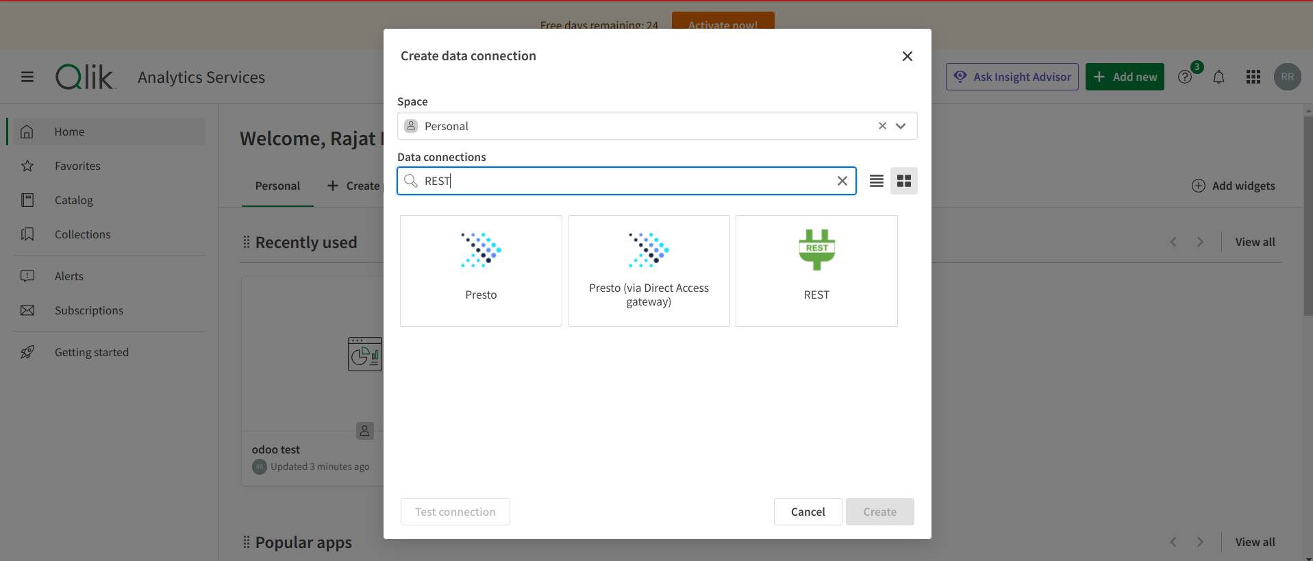 Odoo Qlik Connector