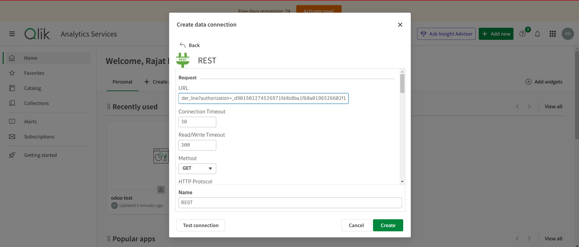 Odoo Qlik Connector